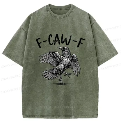 Tokyo-Tiger Crow's Cry Funny Washed T-Shirt