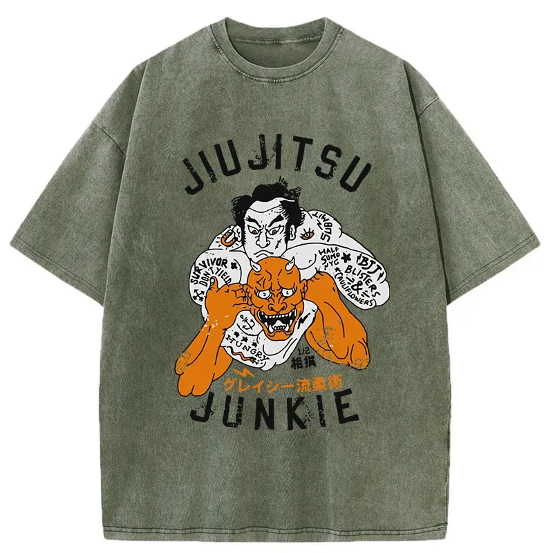 Tokyo-Tiger Japanese Traditional Sumo Washed T-Shirt