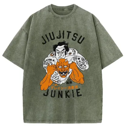 Tokyo-Tiger Japanese Traditional Sumo Washed T-Shirt