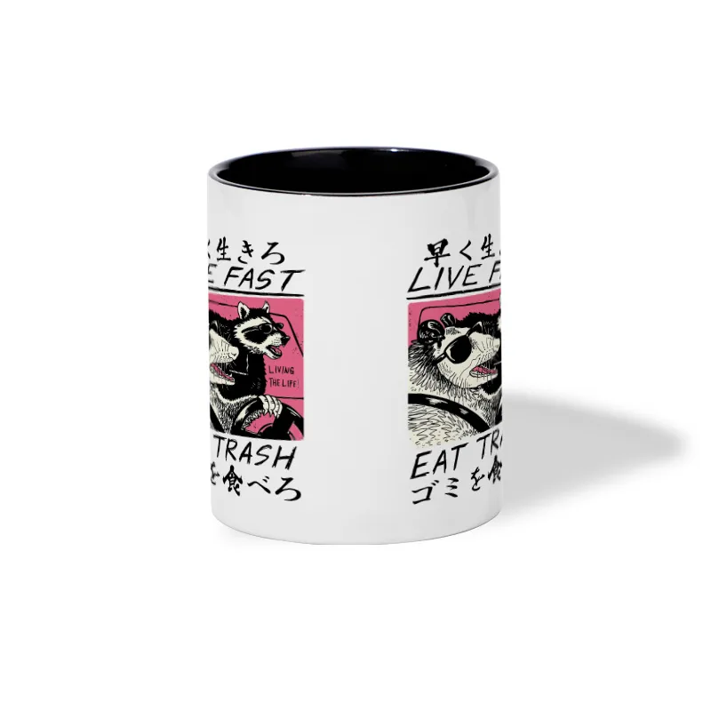 Tokyo-Tiger Live Fast Eat Trash Mug