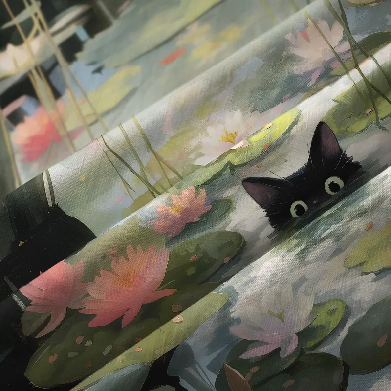 Tokyo-Tiger Cats In The Lotus Pond Button-up Shirt