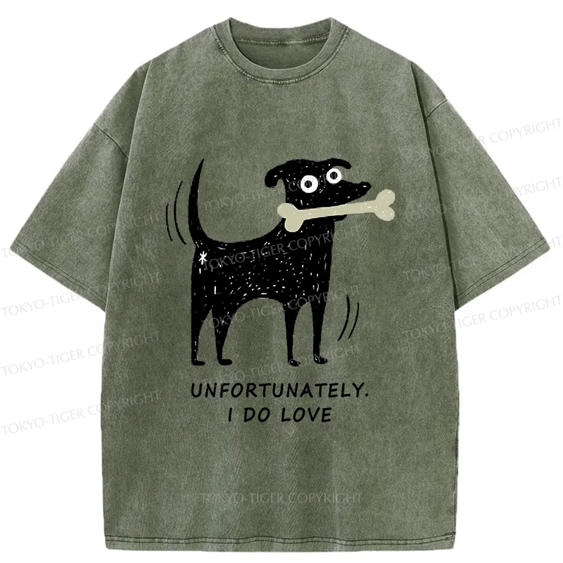Tokyo-Tiger Cute Puppy Funny Washed T-Shirt