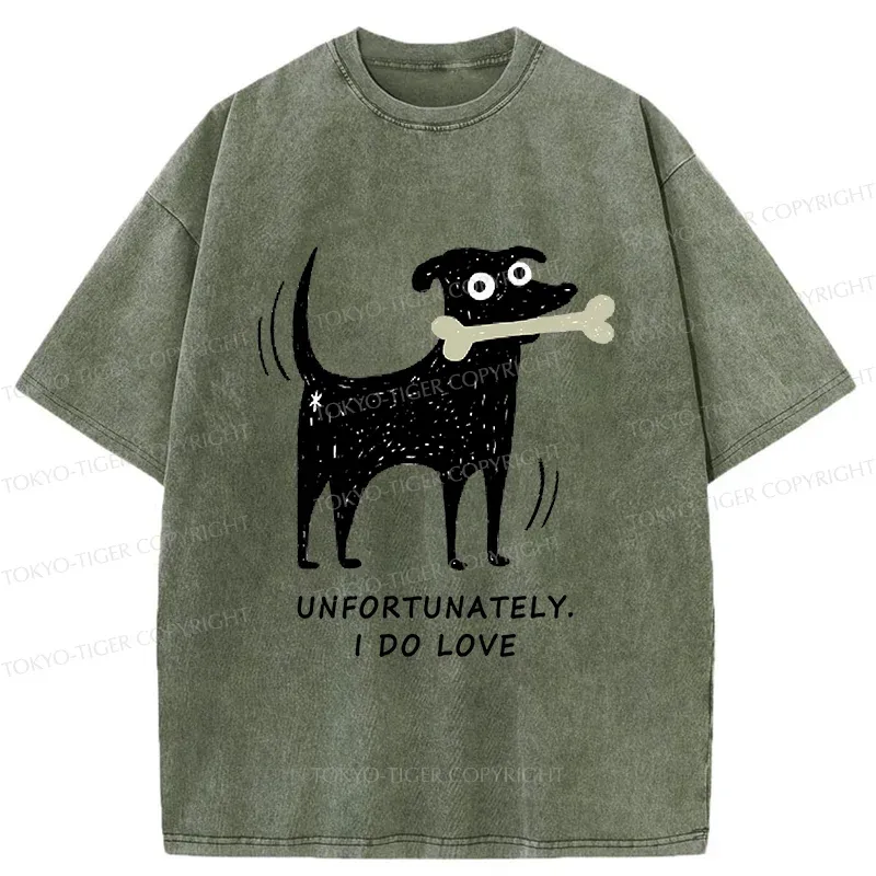 Tokyo-Tiger Cute Puppy Funny Washed T-Shirt