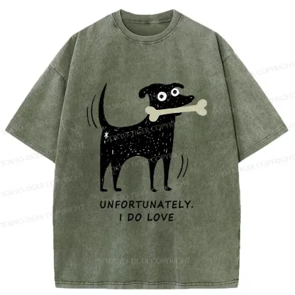 Tokyo-Tiger Cute Puppy Funny Washed T-Shirt