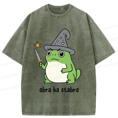 Tokyo-Tiger Frog Magician Washed T-Shirt