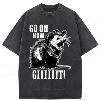 Tokyo-Tiger Surprised Possum Washed T-Shirt