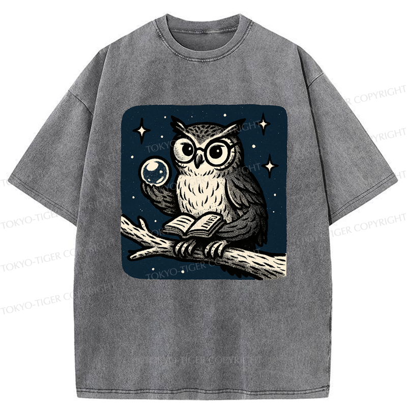 Tokyo-Tiger INFJ Owl Washed T-Shirt