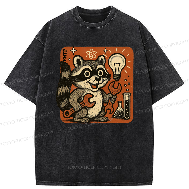Tokyo-Tiger ENTP Raccoon Washed T-Shirt