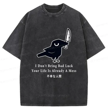 Tokyo-Tiger Cawfee Funny Washed T-Shirt