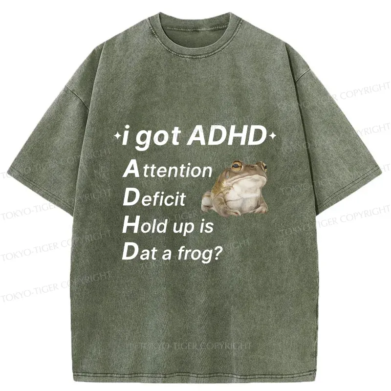 Tokyo-Tiger ADHD Frog Washed T-Shirt Sale