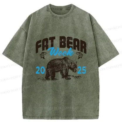 Tokyo-Tiger Fat Bear Week Washed T-Shirt