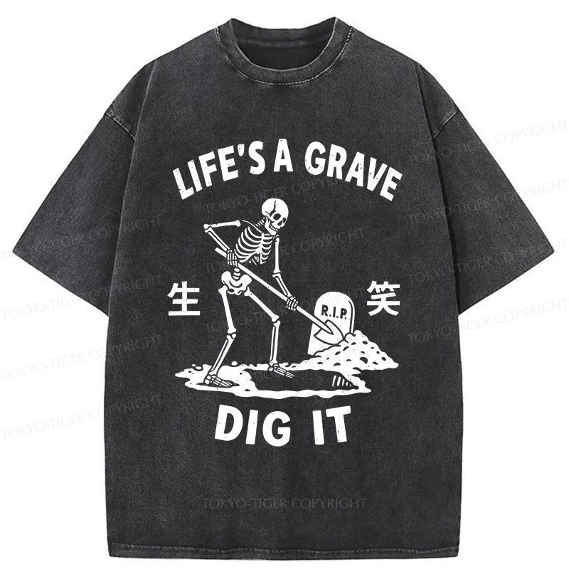 Tokyo-Tiger Digging Graves Washed T-Shirt