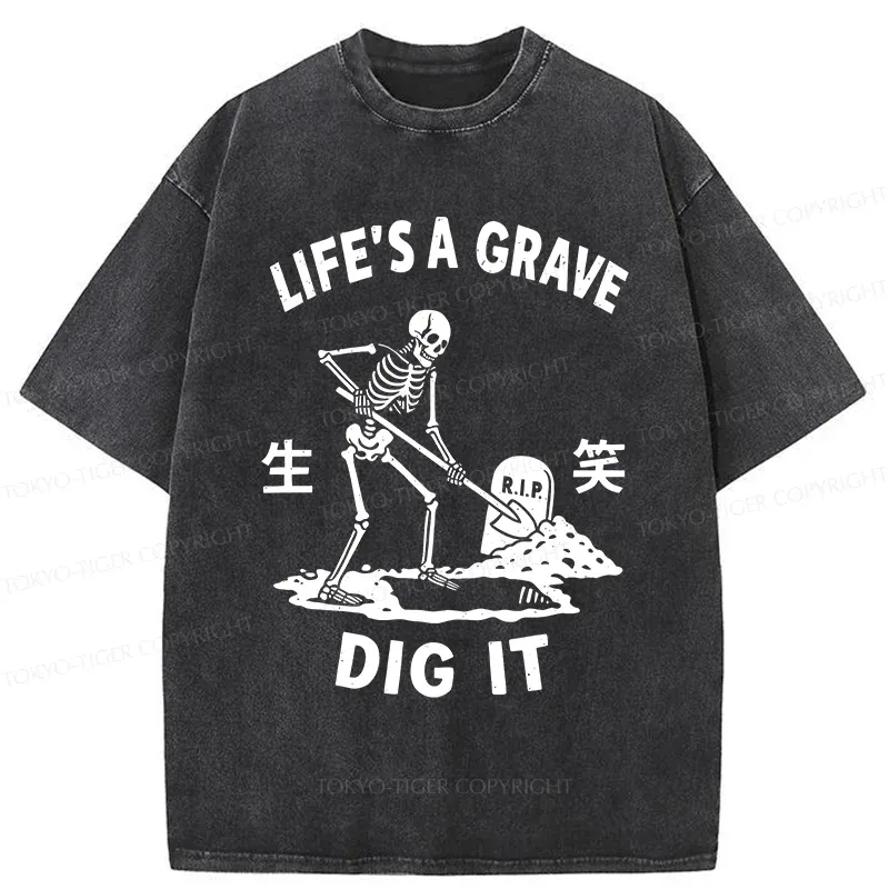 Tokyo-Tiger Digging Graves Washed T-Shirt