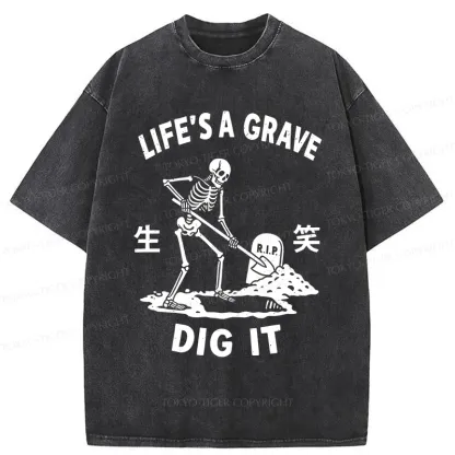 Tokyo-Tiger Digging Graves Washed T-Shirt