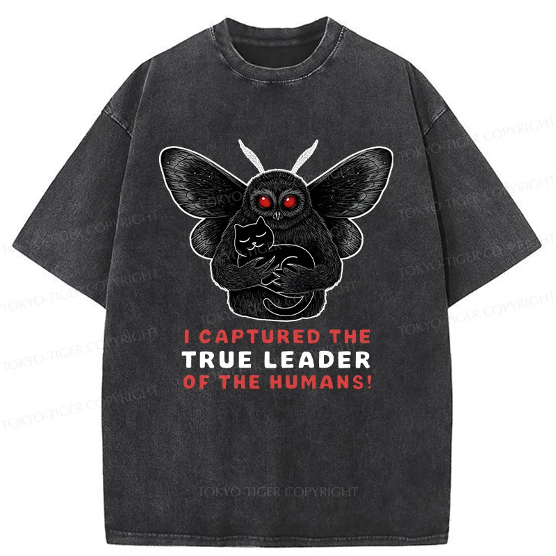 Tokyo-Tiger Mothman Catches Cat Washed T-Shirt