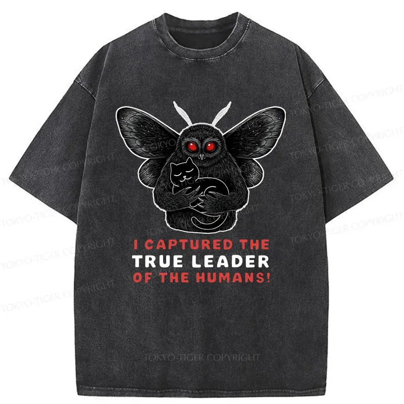 Tokyo-Tiger Mothman Catches Cat Washed T-Shirt