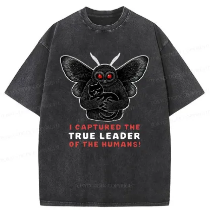 Tokyo-Tiger Mothman Catches Cat Washed T-Shirt