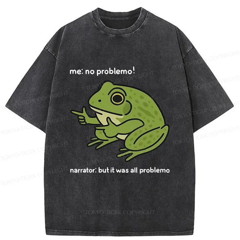 Tokyo-Tiger Stupid Frog Meme Washed T-Shirt