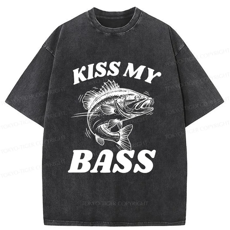 Tokyo-Tiger Bass Pun Funny Washed T-Shirt