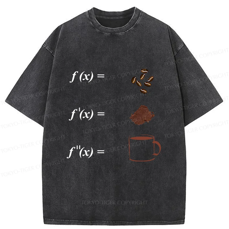Tokyo-Tiger Coffee Bean Formula Washed T-Shirt