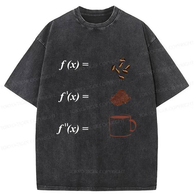 Tokyo-Tiger Coffee Bean Formula Washed T-Shirt