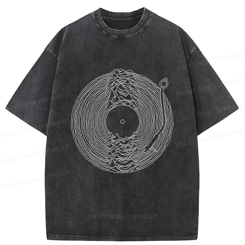 Tokyo-Tiger Record Player Japanese Washed T-Shirt