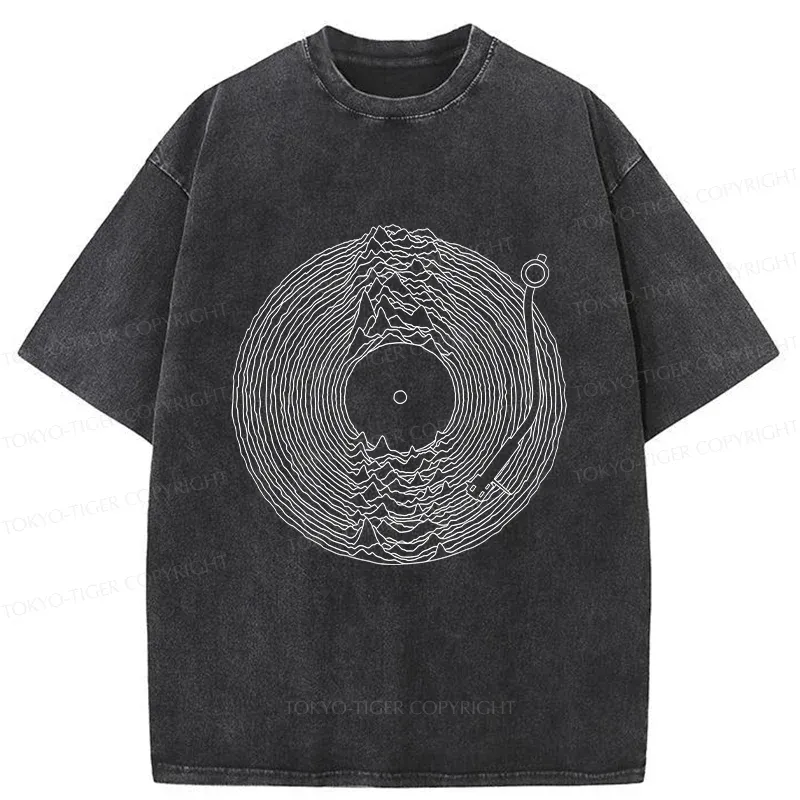 Tokyo-Tiger Record Player Japanese Washed T-Shirt Sale