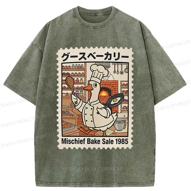 Tokyo-Tiger Stupid Goose Chef Washed T-Shirt