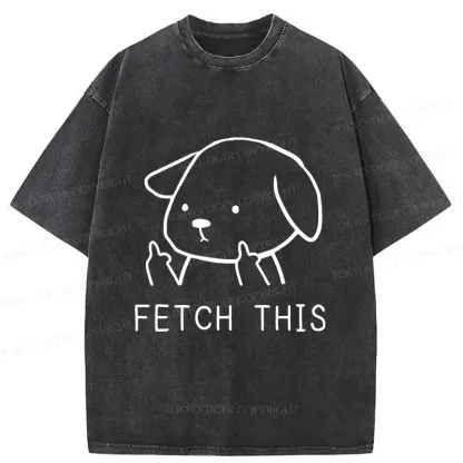 Tokyo-Tiger Fetch This Dog Washed T-Shirt