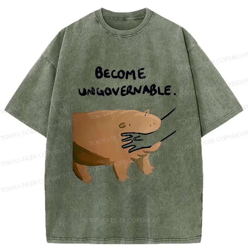 Tokyo-Tiger Moo Deng Bites Someone's Arm Washed T-Shirt Sale