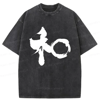 Tokyo-Tiger Peace Kanji Washed T-Shirt