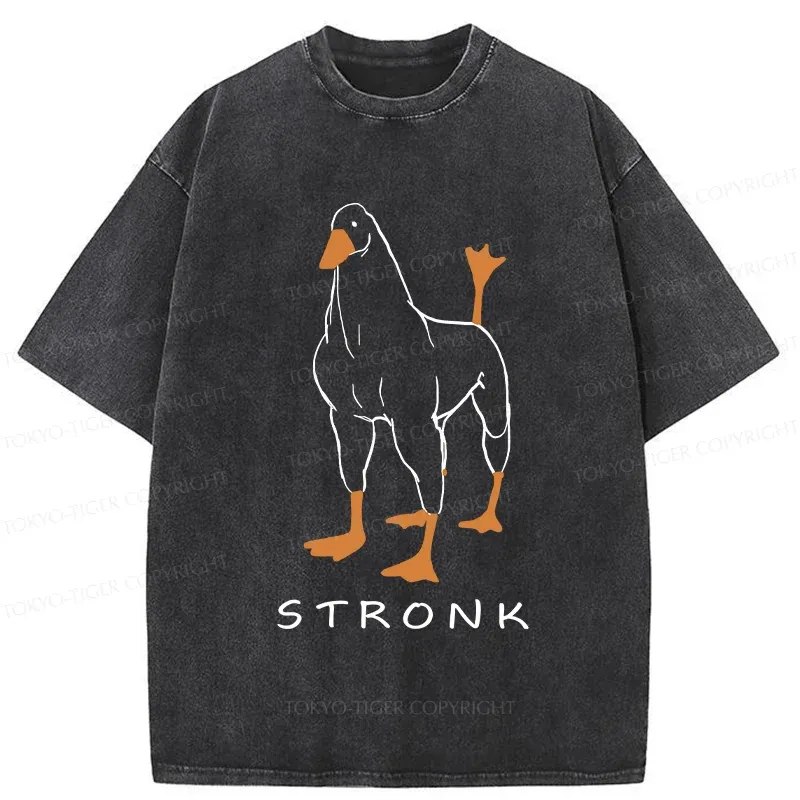 Tokyo-Tiger Strong Goose Washed T-Shirt