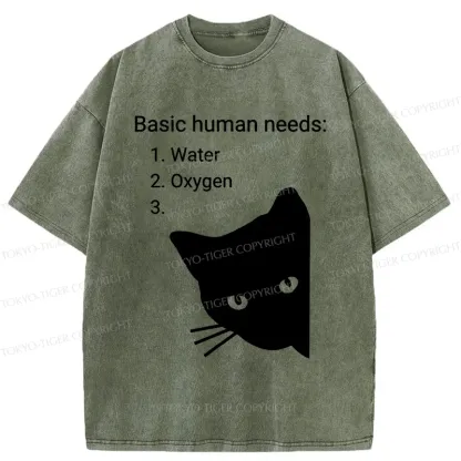 Tokyo-Tiger Basic Human Needs Washed T-Shirt