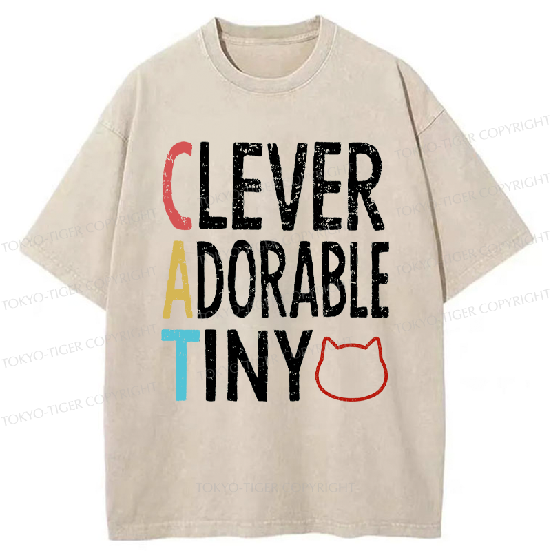 Tokyo-Tiger Qualities Of The Cat Washed T-Shirt