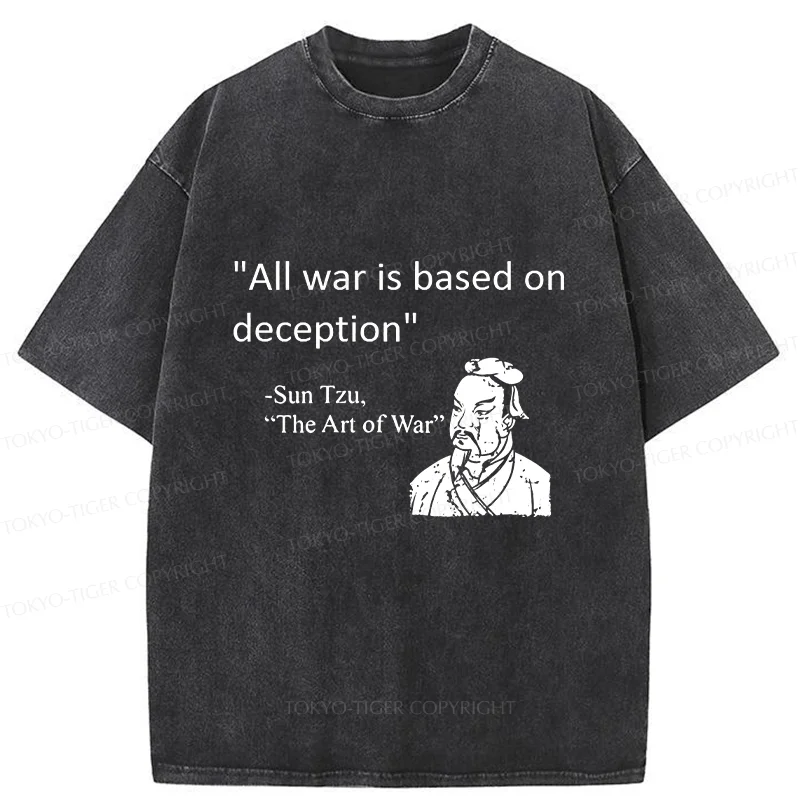 Tokyo-Tiger The Art Of War Meme Washed T-Shirt