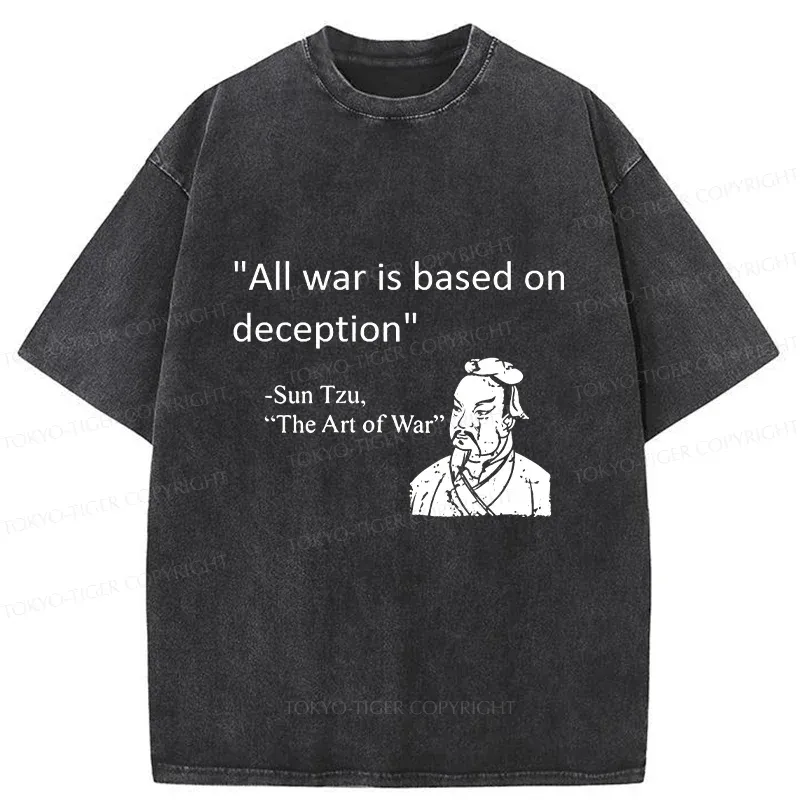 Tokyo-Tiger The Art Of War Meme Washed T-Shirt