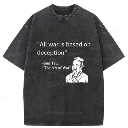 Tokyo-Tiger The Art Of War Meme Washed T-Shirt