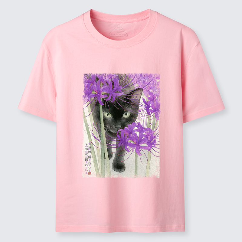 Tokyo-Tiger A Cat Among The Flowers Classic T-Shirt
