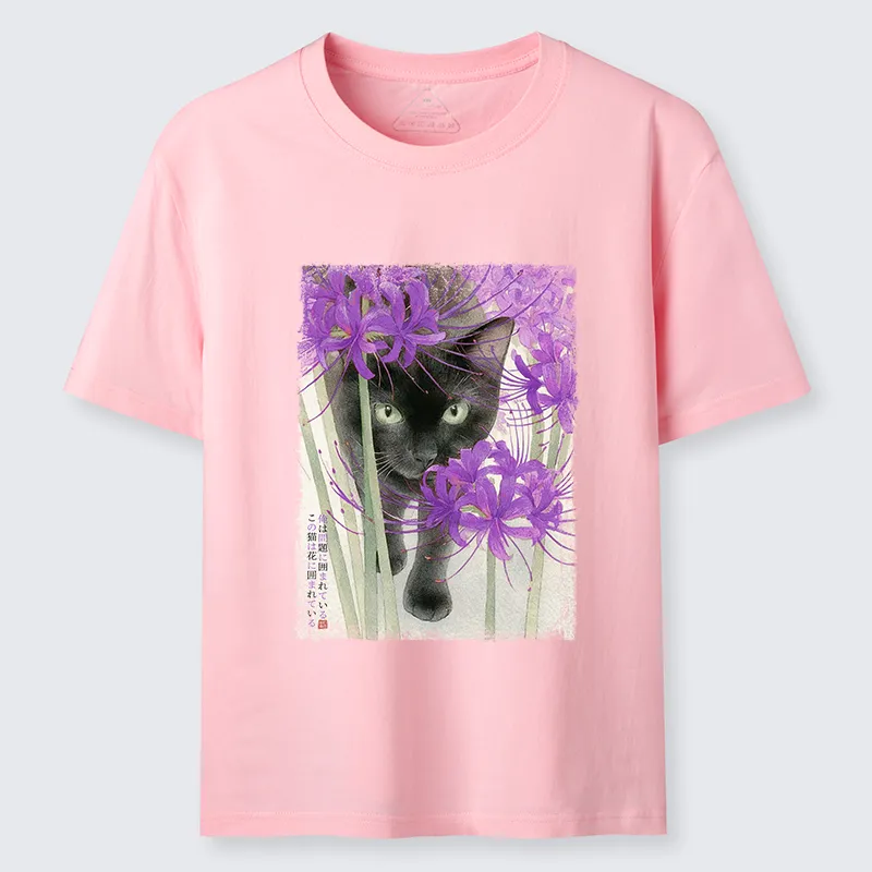 Tokyo-Tiger A Cat Among The Flowers Classic T-Shirt