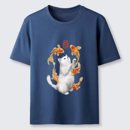 Tokyo-Tiger Zen Cat And The Dancing Fish Classic T-Shirt