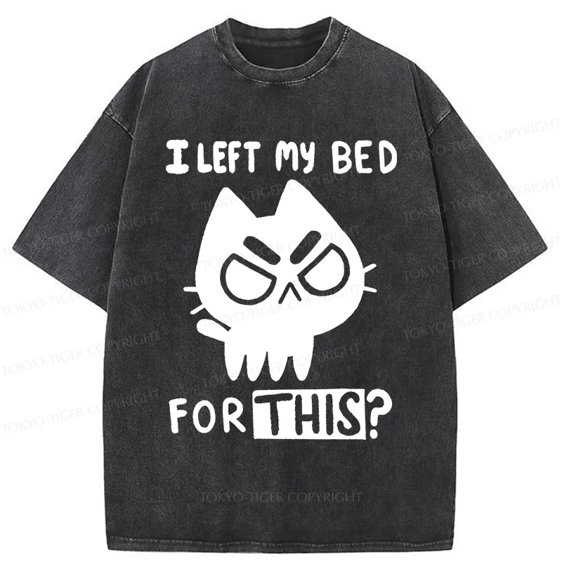 Tokyo-Tiger Dissatisfied Cat Meme Washed T-Shirt