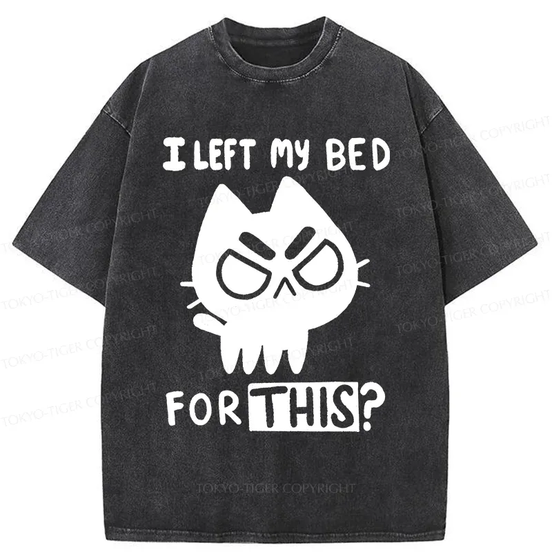 Tokyo-Tiger Dissatisfied Cat Meme Washed T-Shirt