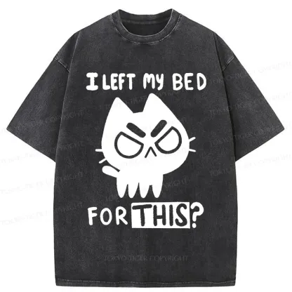 Tokyo-Tiger Dissatisfied Cat Meme Washed T-Shirt