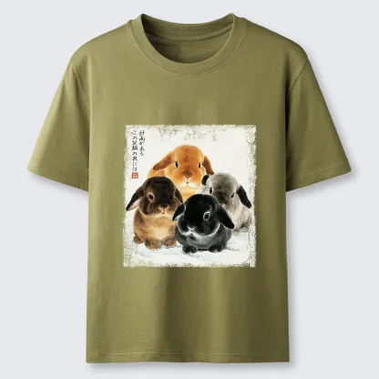 Tokyo-Tiger The Ink Wash Rabbit Is Watching You Classic T-Shirt