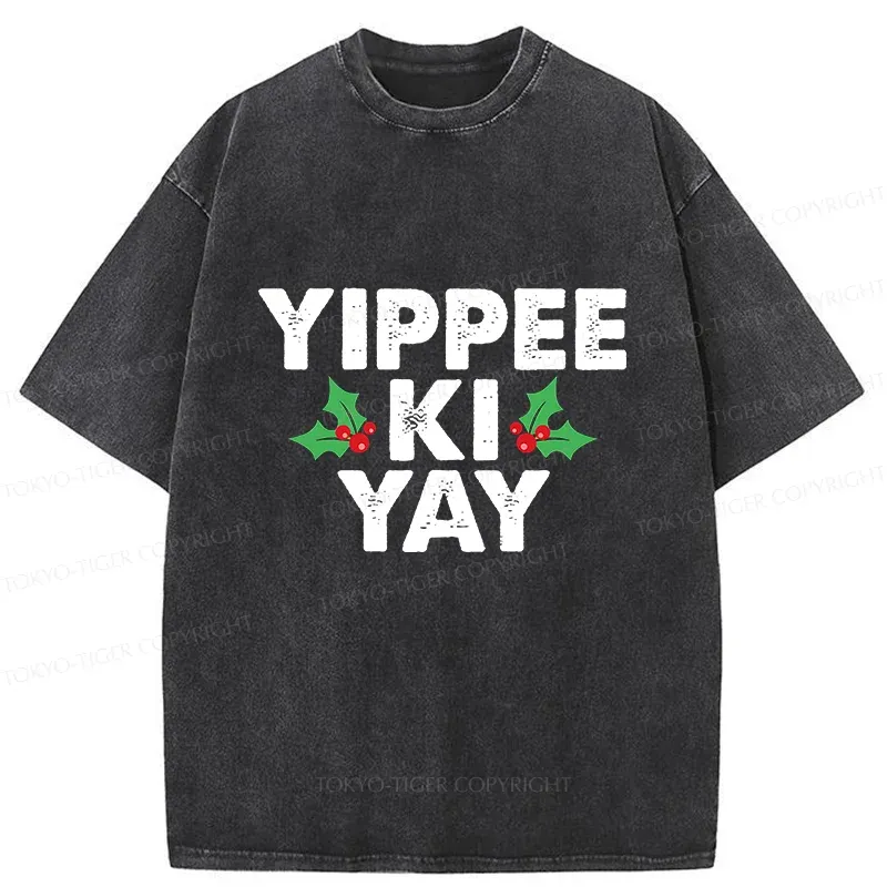 Tokyo-Tiger Christmas Mantra Washed T-Shirt Sale