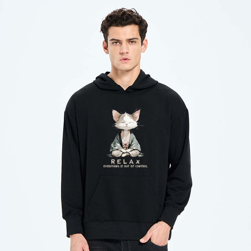 Tokyo-Tiger Zen Cat Relaxation Everything's Out Of Control Classic Hoodie