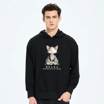Tokyo-Tiger Zen Cat Relaxation Everything's Out Of Control Classic Hoodie