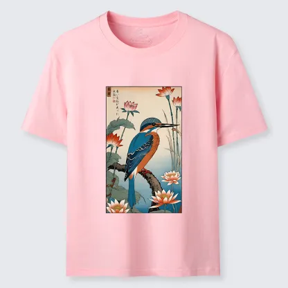 Tokyo-Tiger Ukiyo-e Kingfisher Classic T-Shirt