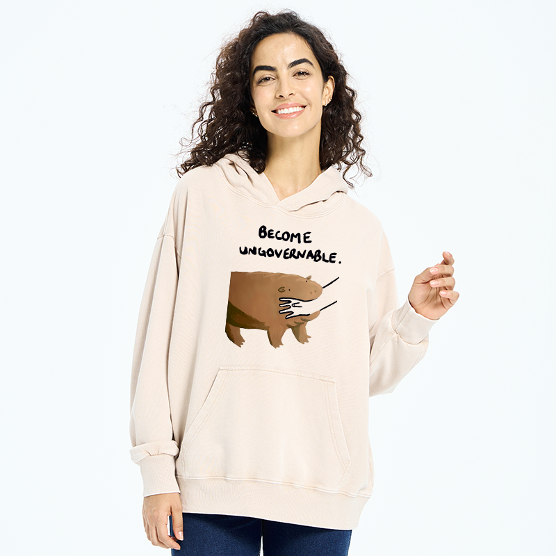 Tokyo-Tiger Moo Deng Bites Someone's Arm Washed Hoodie