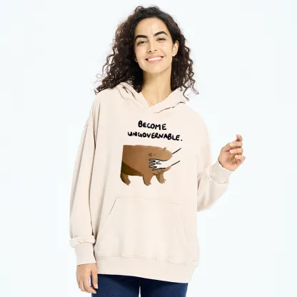 Tokyo-Tiger Moo Deng Bites Someone's Arm Washed Hoodie